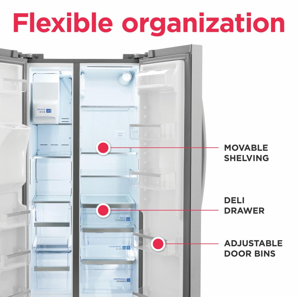 22 Cu. Ft. 33" Standard Depth Side by Side Refrigerator
