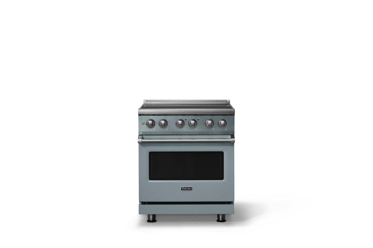 30"W. Induction Range (Finish: November Sky, Trim: Polished Chrome)