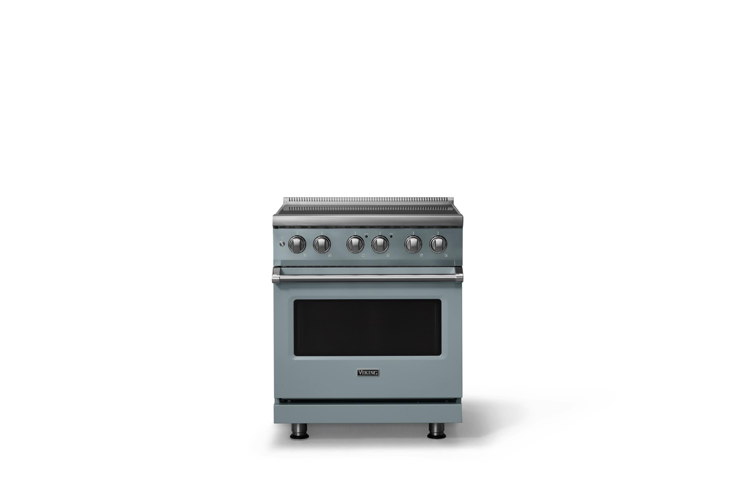 30"W. Induction Range (Finish: November Sky, Trim: Polished Chrome)