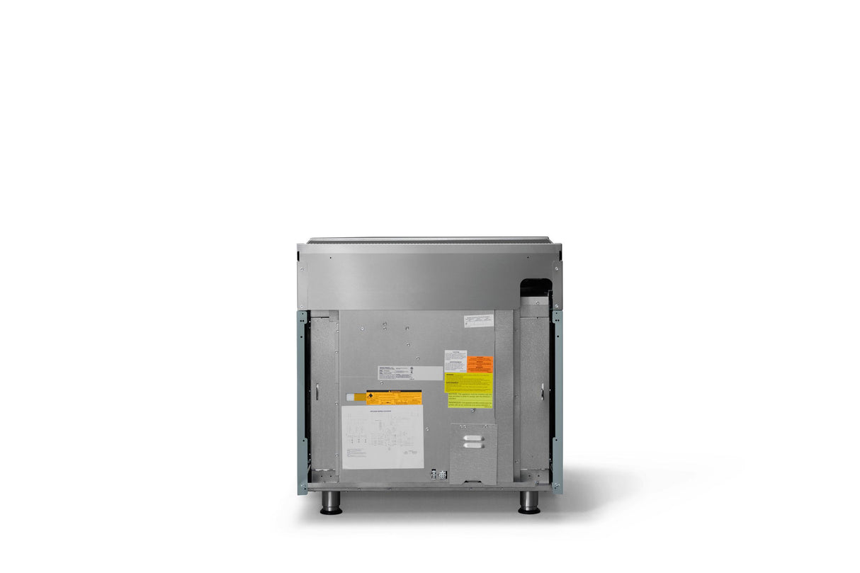 36"W. Induction Range (Finish: November Sky, Trim: Polished Chrome)