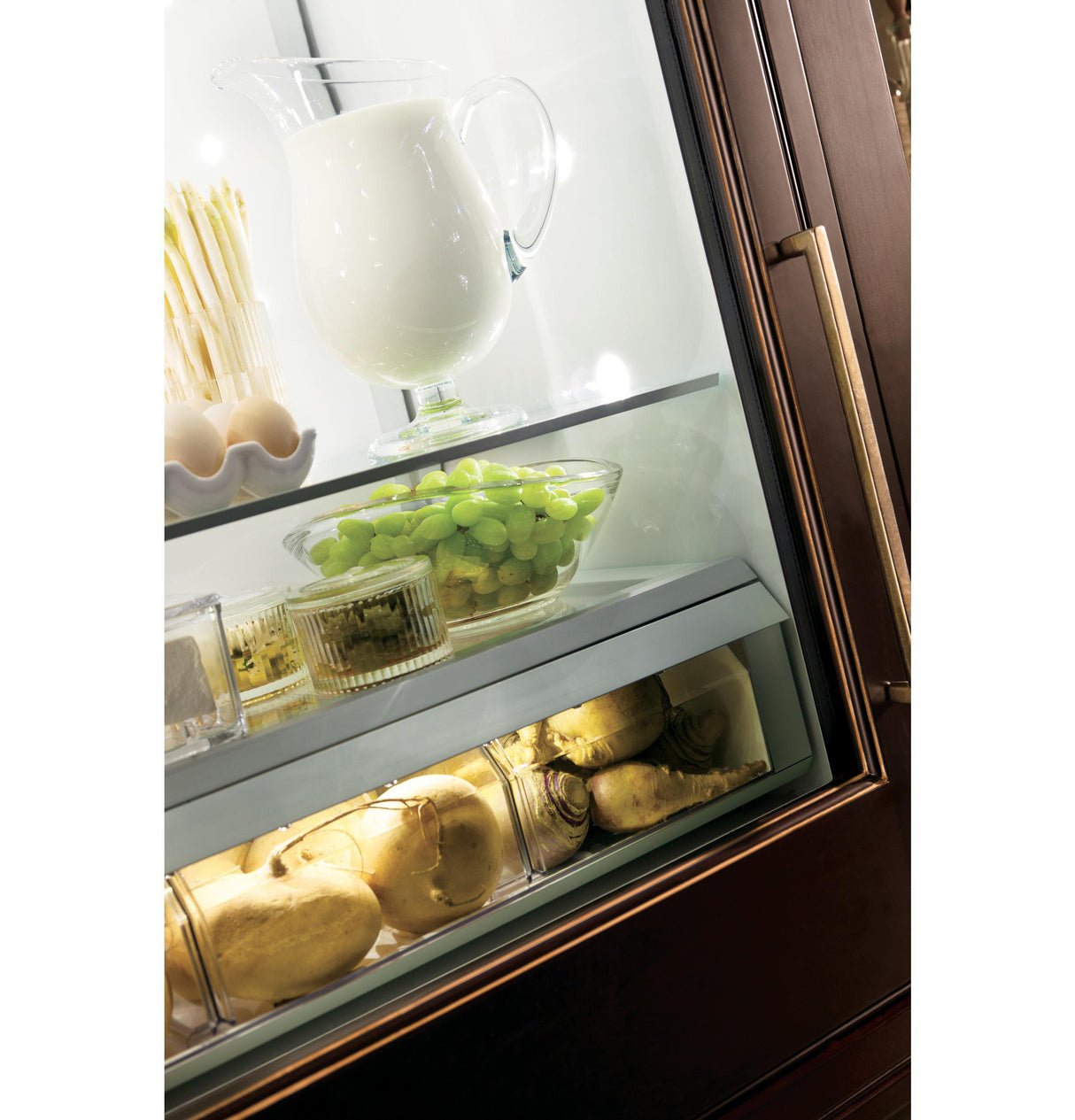 Monogram 30" Integrated Glass-Door Refrigerator for Single or Dual Installation