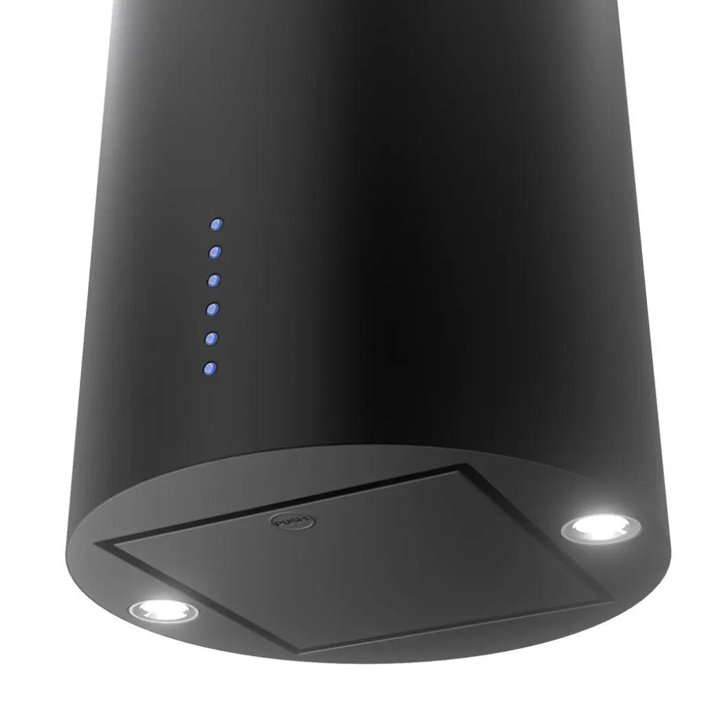 600/395 CFM Designer Cylinder Island Black