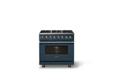 36"W. Dual Fuel Range (Burner: 6b, Finish: Squall, Trim: Polished Chrome, Fuel: Natural Gas)