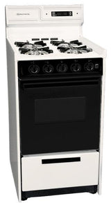Deluxe Bisque Gas Range In Slim 20" Width With Electronic Ignition, Digital Clock/timer, Black See-through Glass Oven Door and Light; Replaces Stm1303dk