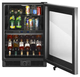 24-inch Wide Undercounter Beverage Center with Dual-temperature Controlled Zones - 5.8 cu. ft.