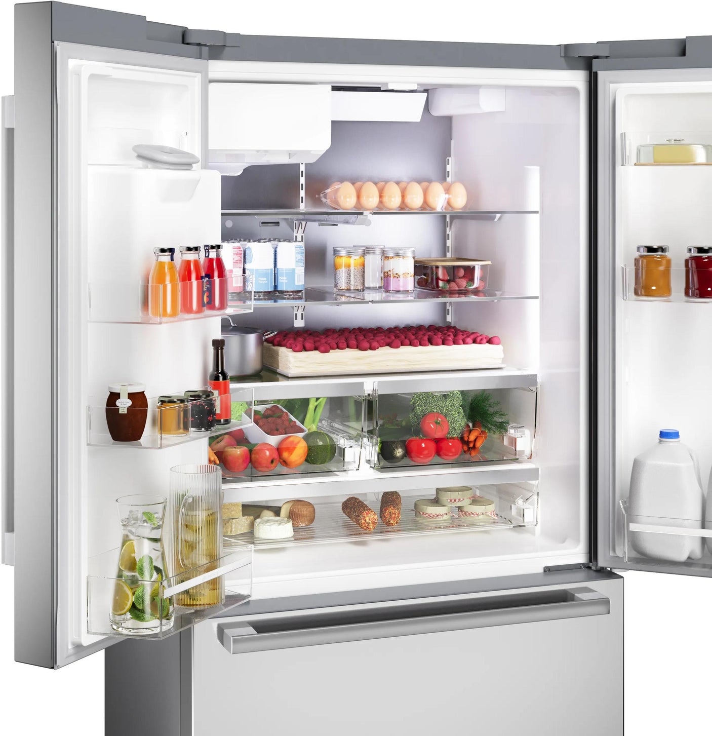500 Series French Door Bottom Mount Refrigerator 36" Stainless steel (with anti-fingerprint), Total No Frost