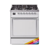 ILVE UN30QNMPRAC Nostalgie II Noblesse 30 inch Dual Fuel Range (Natural Gas, Solid Door, RAL, Chrome)