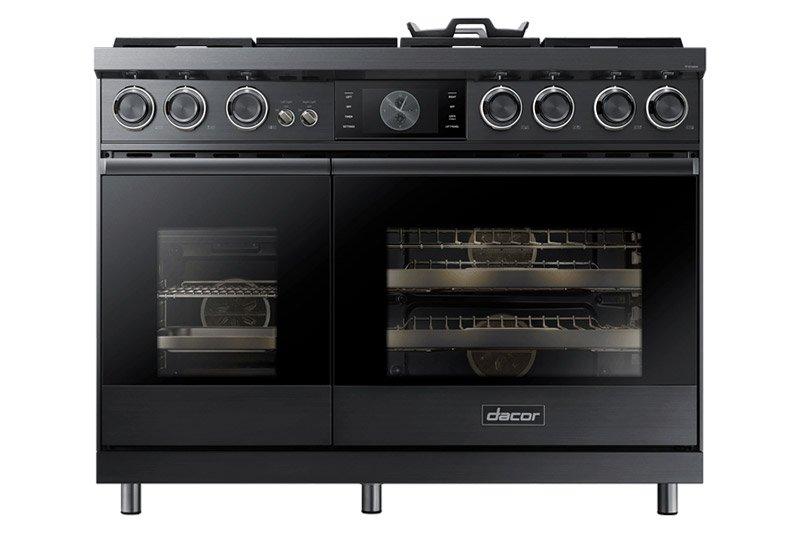 48" Pro Dual-Fuel Steam Range, Graphite Stainless Steel, Natural Gas/High Altitude