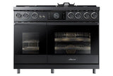 48" Pro Dual-Fuel Steam Range, Graphite Stainless Steel, Natural Gas/High Altitude