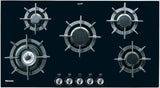 36" 5-Burner KM 391 Gas on Glass (G) Cooktop - Gas Cooktop Black