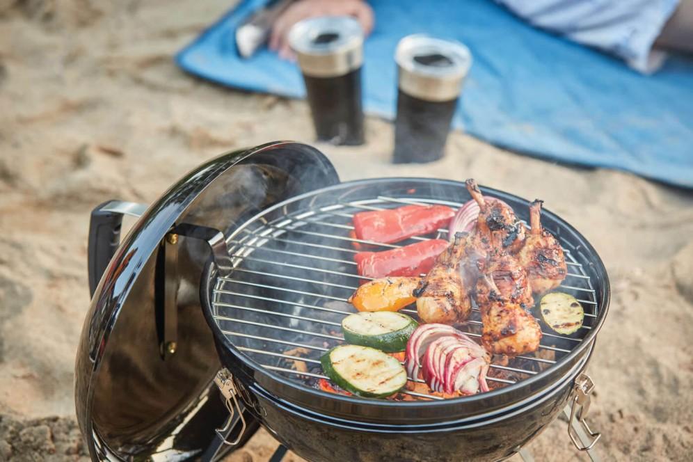 14 inch Portable Charcoal Kettle Grill , Charcoal, Black