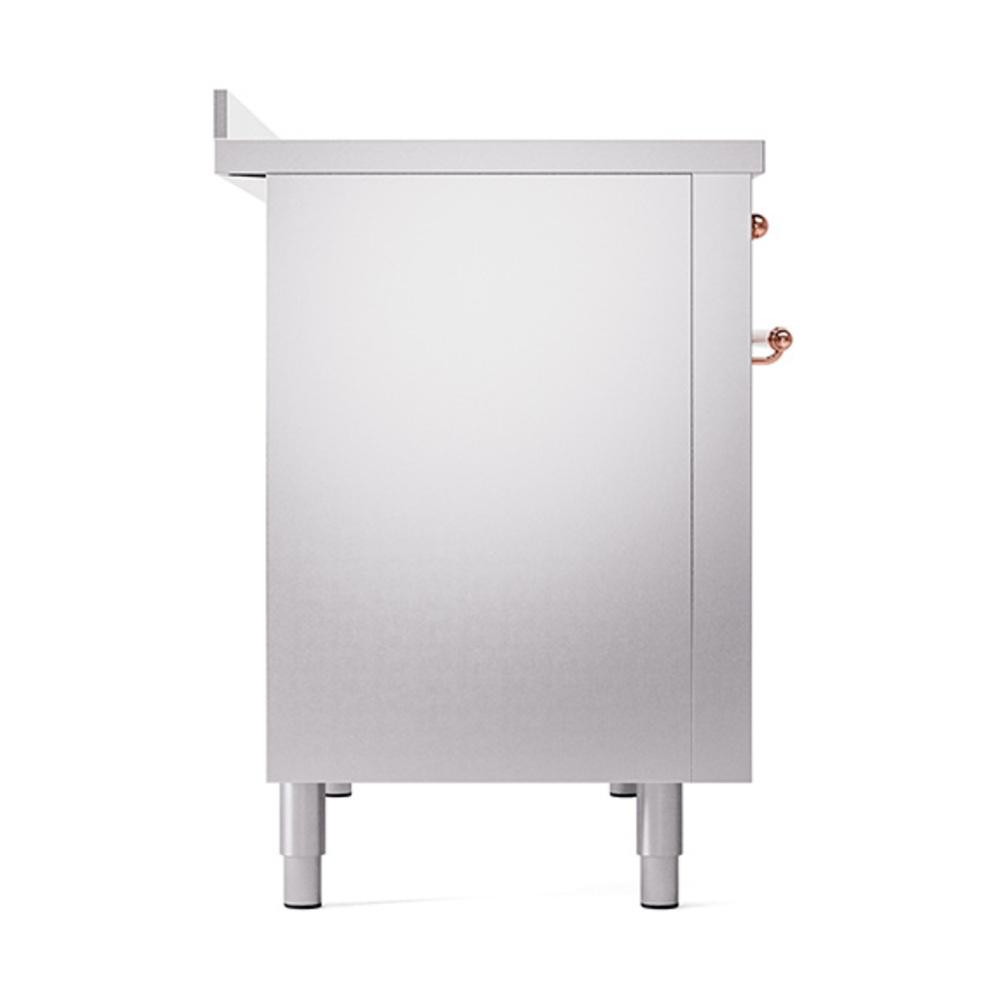 ILVE UNI486QNMPSSP Nostalgie II Noblesse 48 inch Induction Range (Solid Door, Stainless Steel, Copper)