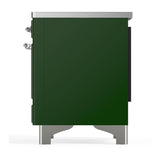 ILVE UMDIB40NR3EGC Majestic III 40 inch Induction Range with 6 Elements, 3.82 cu. ft. Total Oven Capacity (Triple Glass Door, Emerald Green, Chrome)