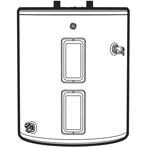 GE® 36 Gallon Top Port Lowboy Electric Water Heater