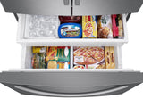 28 cu. ft. Large Capacity 3-Door French Door Refrigerator with AutoFill Water Pitcher in Stainless Steel
