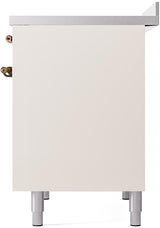Nostalgie II 40 Inch Electric Freestanding Range in Antique White with Bronze Trim