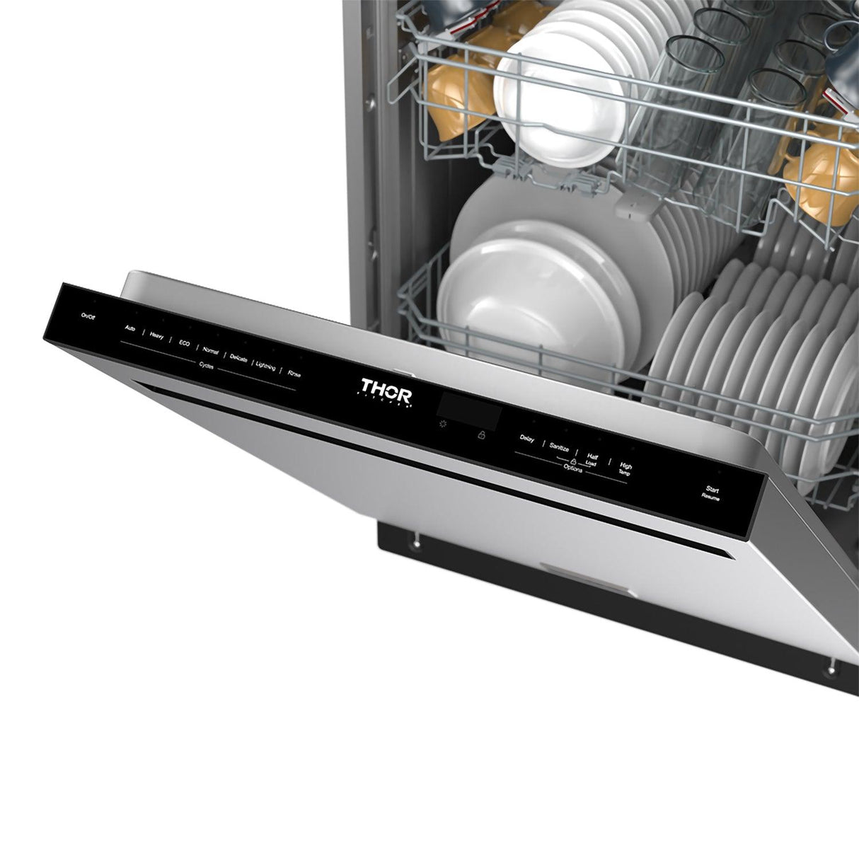24 Inch Built-in Top Control Dishwasher With Pocket Handle - Stainless Steel