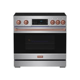 36 Inch Professional Induction Range With Tilt Panel Touch Control In Stainless Steel and Rose Gold  Gordon Ramsay Series