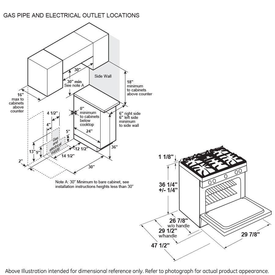 GE Profile™ 30" Smart Slide-In Front-Control Gas Range