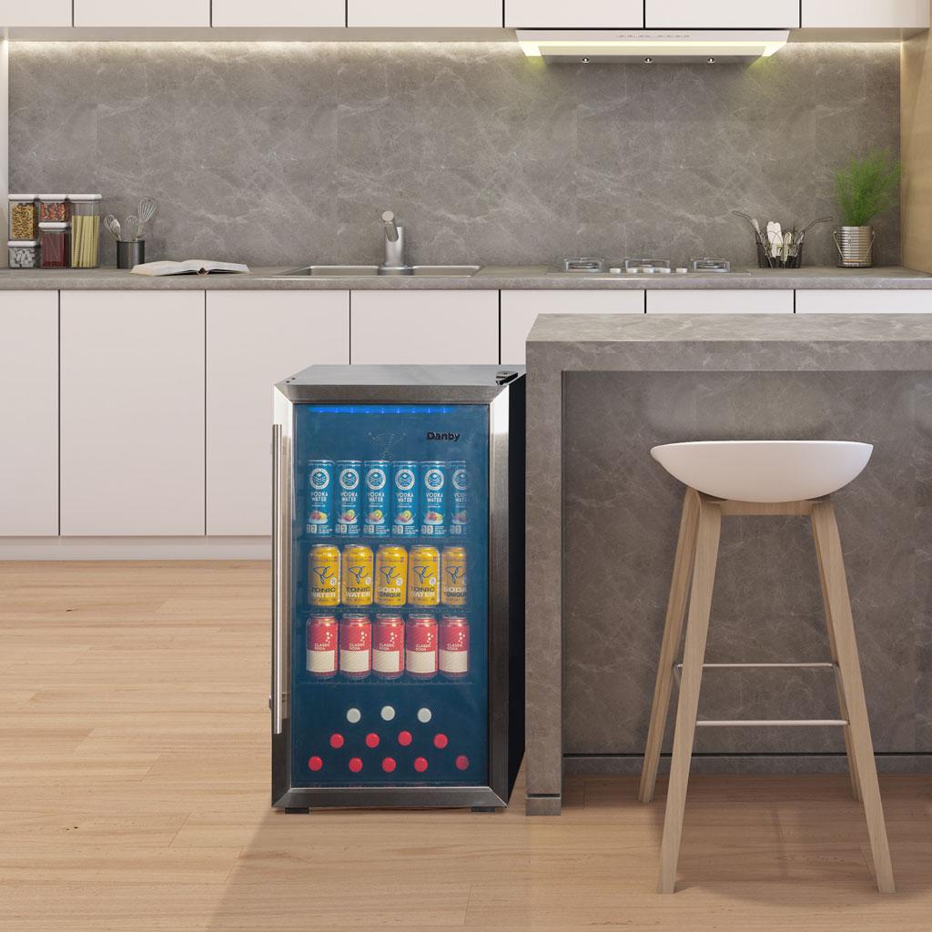 Danby 3.1 cu. ft. Free-Standing Beverage Center in Stainless Steel