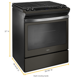5.0 cu. ft. Front Control Gas Range with Cast-Iron Grates