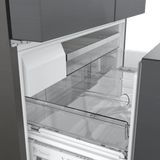 800 Series French Door Bottom Mount Refrigerator 36" Black Stainless Steel