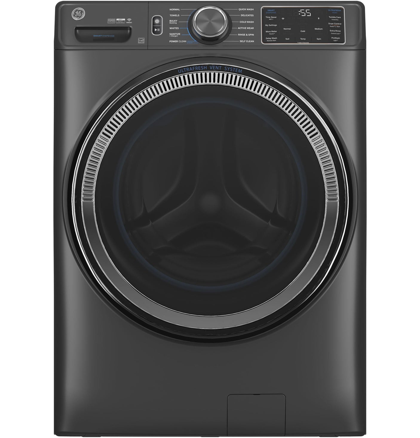 GE® ENERGY STAR® 5.0 cu. ft. Capacity Smart Front Load Steam Washer with SmartDispense™ UltraFresh Vent System with OdorBlock™ and Steam