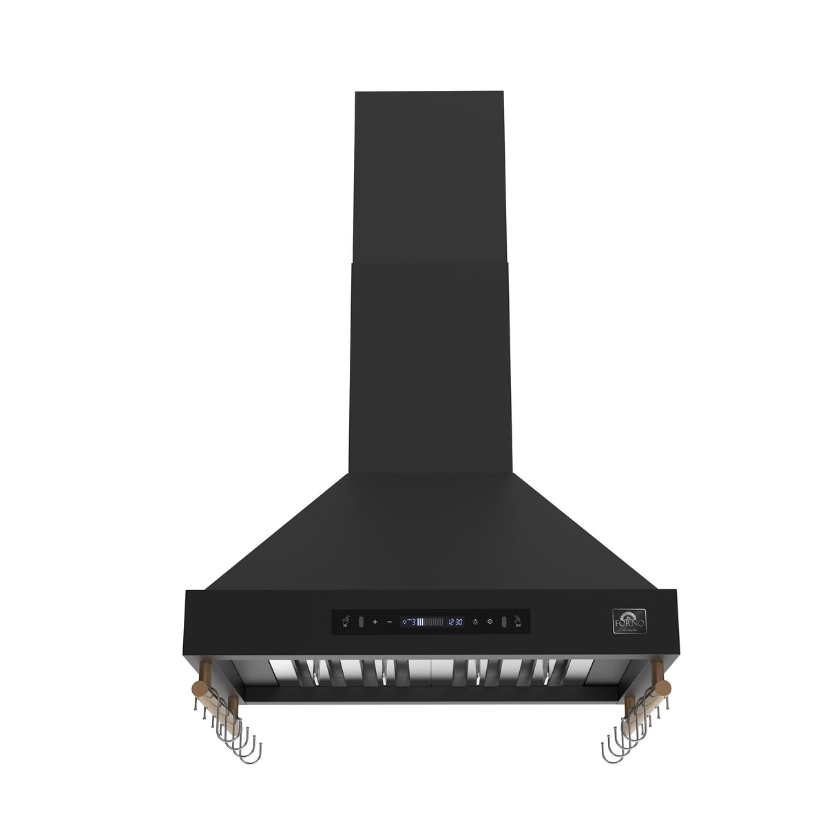 Forno Venezia 30 Inch Wall-Mounted Range Hood in Black with Touch Controls and Baffle Filters