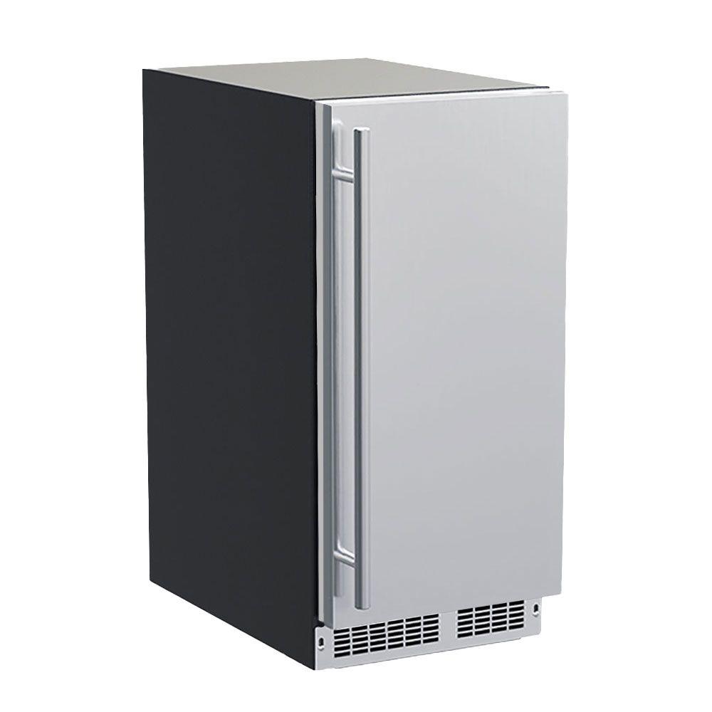 15 inch Low Profile Nugget Ice Machine with Door Style - Stainless Steel