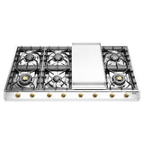 ILVE UHCP1265FNSSGLP Nostalgie II 48 inch Built-In Gas Cooktop with Griddle, in Stainless Steel (Liquid Propane)