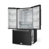 36 Inch 20.3 Cu Ft French Door Counter Depth Refrigerator With Ice Maker In Black/stainless Steel  Gordon Ramsay Series