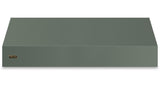 60"W. 18"H. Wall Hood (Finish: Eucalyptus, Trim: Brushed Brass)