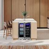 Danby 24 Under Counter French Door Beverage Center in Stainless Steel