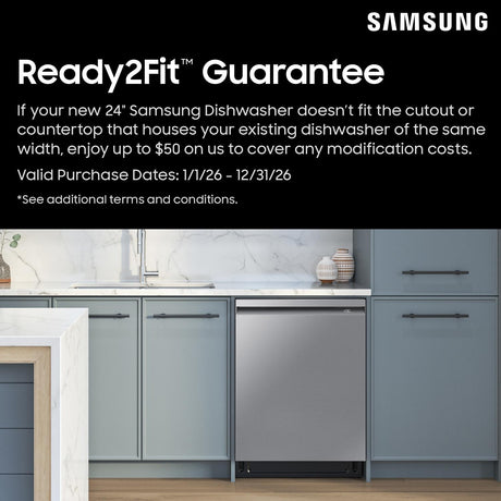 Bespoke Dishwasher with StormWash™ AutoRelease™ Door  Built under