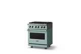 30"W. Dual Fuel Range (Finish: Splash, Trim: Polished Chrome, Fuel: Natural Gas)