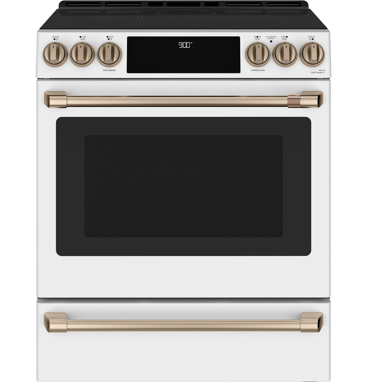 Café™ 30" Smart Slide-In, Front-Control, Induction and Convection Range with Warming Drawer