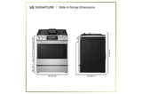 LG SIGNATURE 6.3 cu. ft. Single Oven Gas Slide-in Range with Dynamic Probake Convection® , Air Fry, Air Sous Vide, Roast, and Pizza mode
