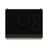 36 Inch Professional Induction Range With Tilt Panel Touch Control In Black and Bronze  Gordon Ramsay Series