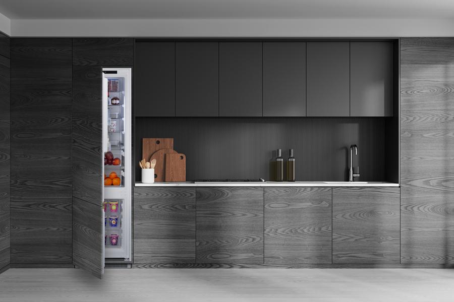 24" Wide Fully Integrated Bottom Mount Refrigerator-freezer (panel Not Included)
