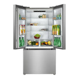 Verona VEFFD3316RISL 33 inch Freestanding French Door Refrigerator with 16.5 cu. ft. Capacity, Automatic Ice Maker, Recessed Handle