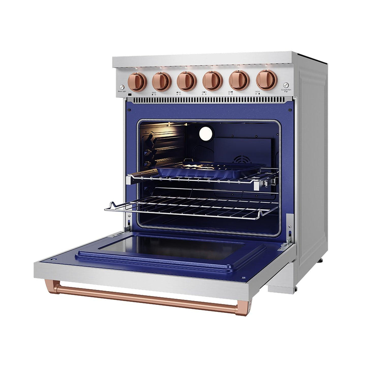 30 Inch Professional Electric Range With Precision Knob Control In Stainless Steel and Rose Gold  Gordon Ramsay Series
