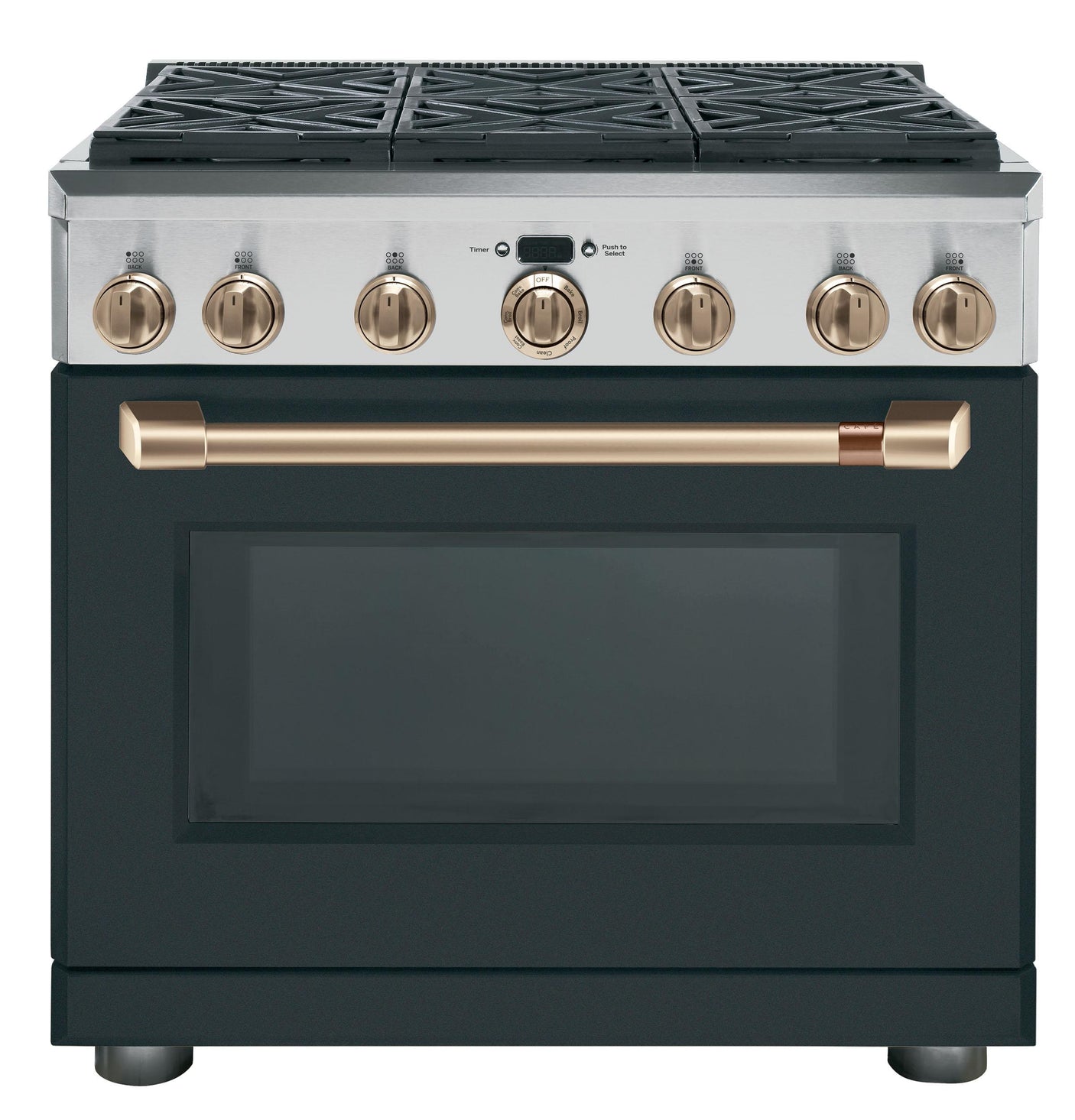 Café™ 36" Brushed Bronze Handle & Knob Set for Pro Range and Rangetop