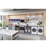 Haier ENERGY STAR® 4.1 cu.ft. Capacity Smart 24" Ventless Condenser Frontload Electric Dryer with Stainless Steel Basket