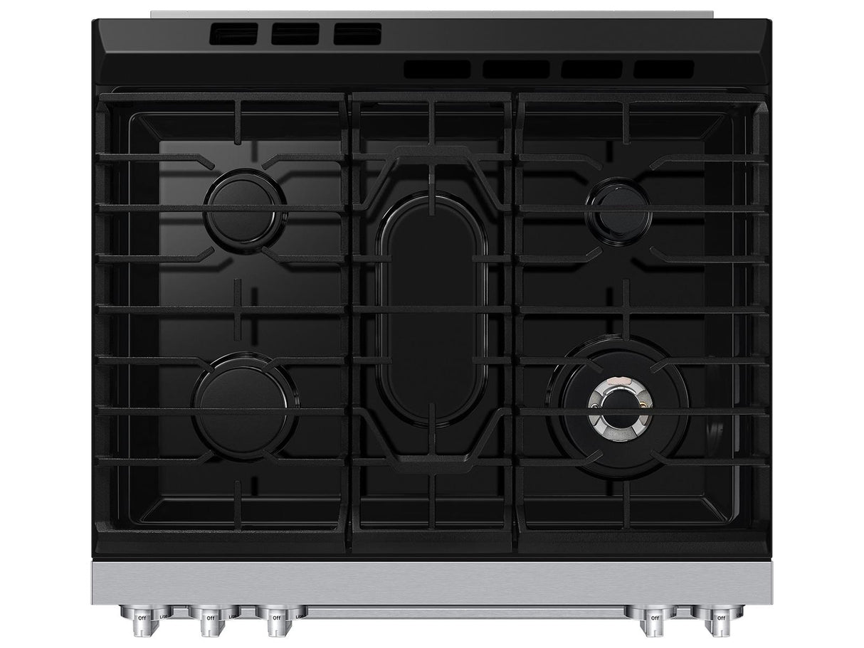 Bespoke Smart Slide-in Dual Fuel Range Pro Style Elite Design  Illuminated Knobs  Air Fry Max