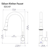 ZLINE Edison Kitchen Faucet in Matte Black (EDS-KF-MB)