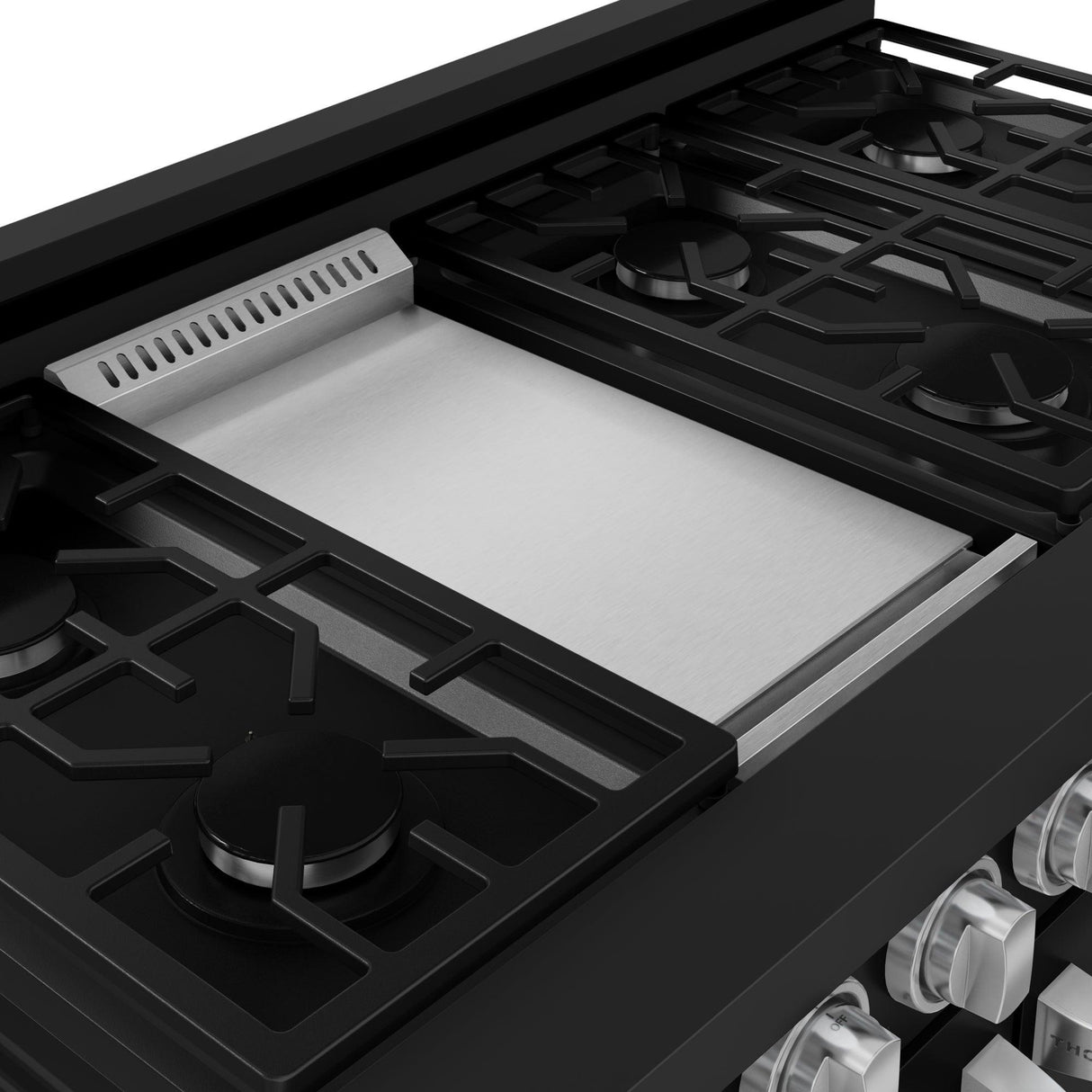 48 Inch Professional Gas Range With Pro-style Knobs In Black/stainless Steel  Gordon Ramsay Series