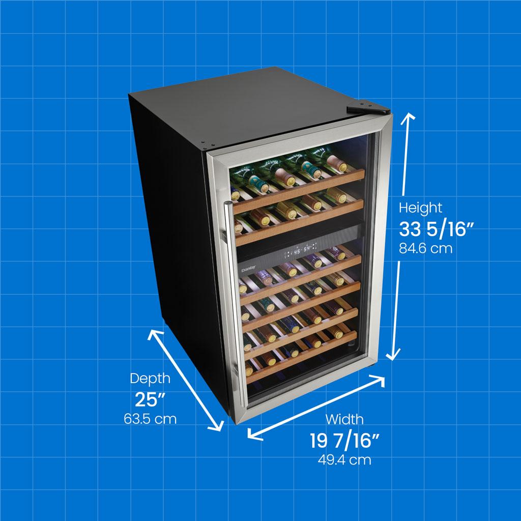 Danby 38 Bottle Free-Standing Wine Cooler in Stainless Steel