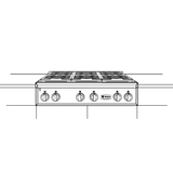 Monogram 36" Professional Gas Rangetop with 6 Burners (Natural Gas)