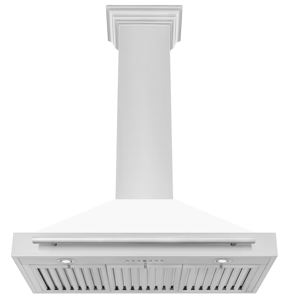 ZLINE 48 in. Convertible Stainless Steel Range Hood with Stainless Steel Handle (KB4STX-48) [Color: White Matte]