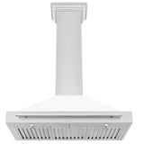 ZLINE 48 in. Convertible Stainless Steel Range Hood with Stainless Steel Handle (KB4STX-48) [Color: White Matte]
